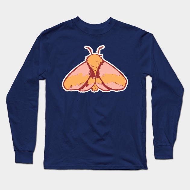 Rosy Maple Moth Long Sleeve T-Shirt by Elliot HT Art